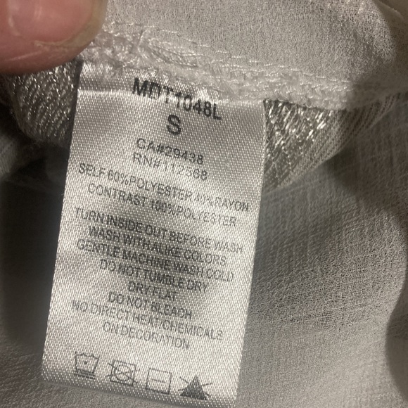 Miss Me long sleeve blouse silver and white - Picture 4 of 4